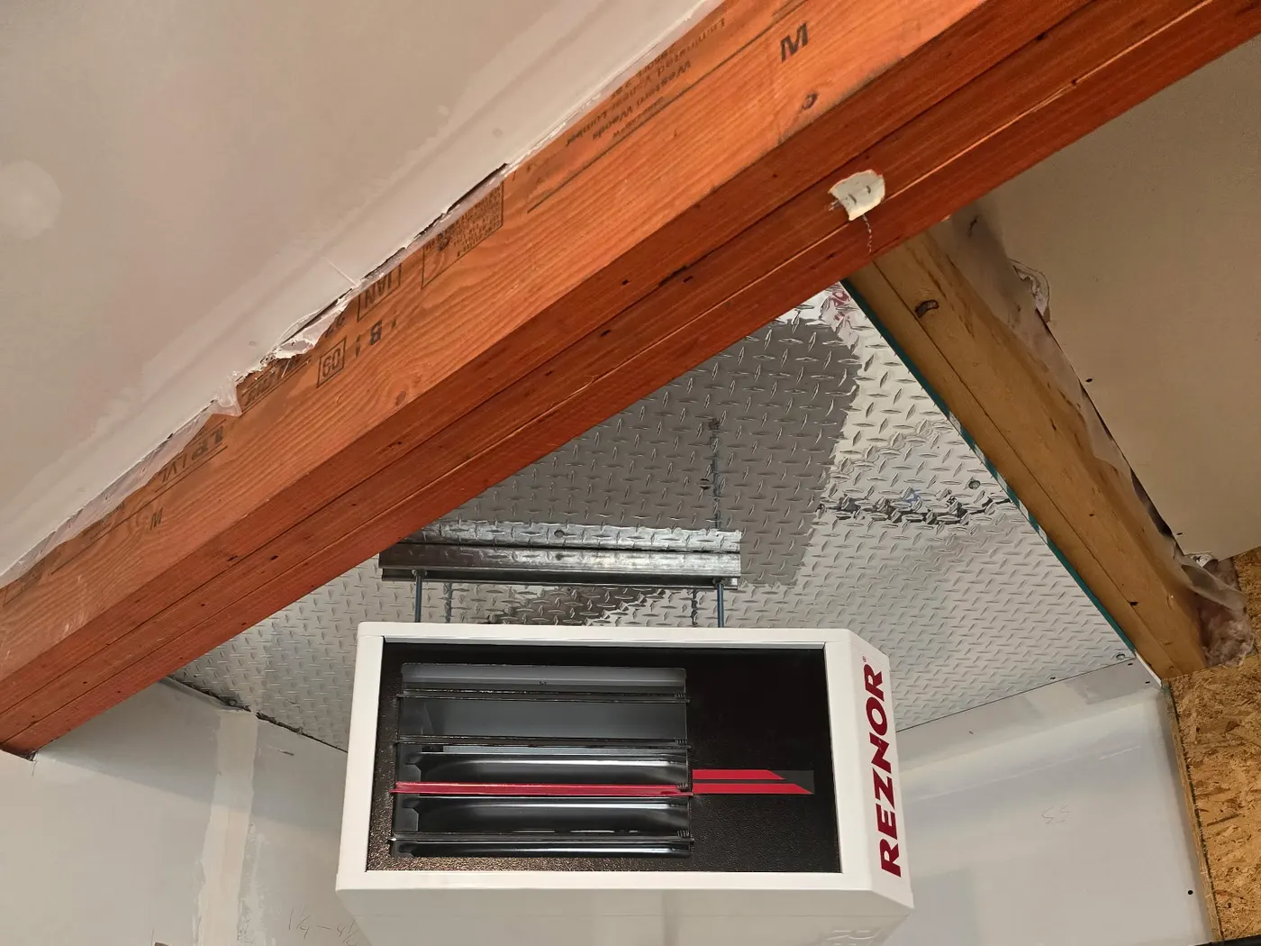 Unit heater installed by Rhino Plumbing